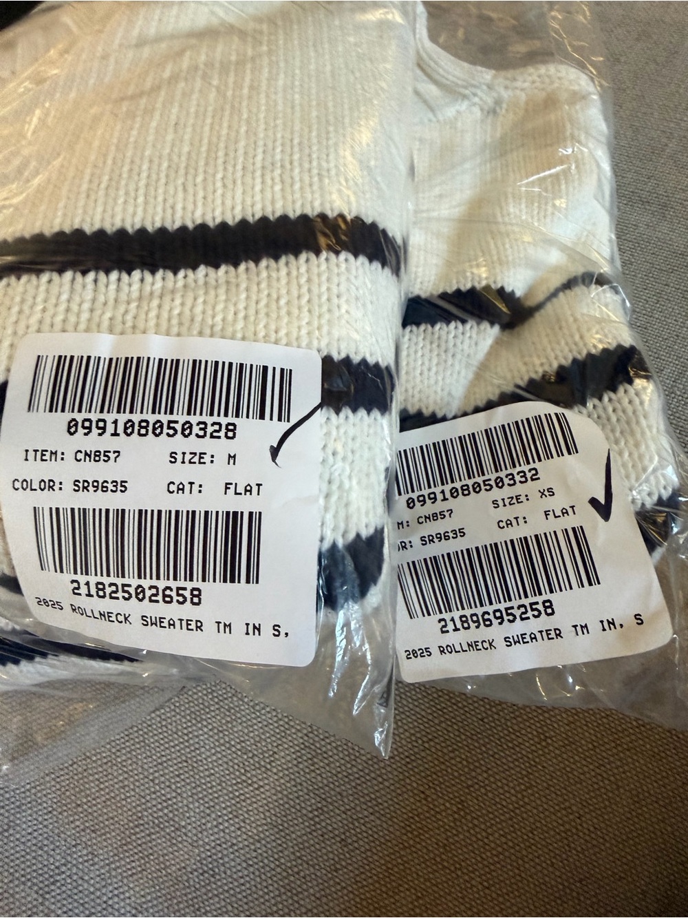 J CREW M 2025 Rollneck™ sweater in stripe CN857 - Picture 6 of 6